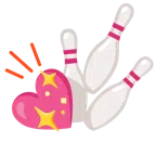 bowling + cuore che luccica