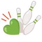 bowling + cuore verde