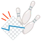 bowling + grafico con andamento negativo
