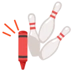bowling + pastello a cera