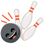 bowling + faccina con sorriso e occhi sorridenti