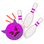 bowling + faccina con sorriso e corna