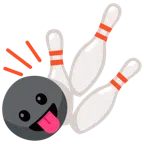 bowling + faccina che mostra la lingua