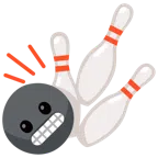 bowling + faccina con smorfia