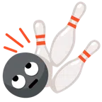 bowling + faccina con occhi al cielo