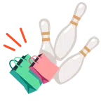 bowling + borse della spesa