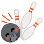 bowling + faccina con mano sulla bocca