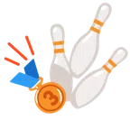 bowling + medaglia di bronzo