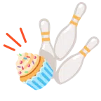 bowling + cupcake