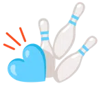 bowling + cuore azzurro