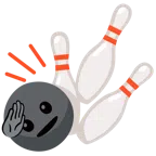 bowling + faccina che fa il saluto