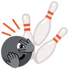 bowling + faccina che sbircia tra le dita