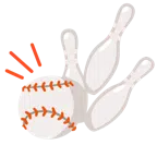 bowling + palla da baseball
