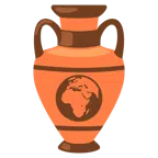 Amphore + Globus mit Europa und Afrika