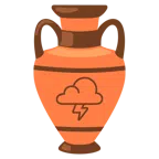 Amphore + Wolke mit Blitz