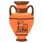 Amphore + Dampflokomotive
