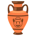 Amphore + Gesicht mit Cowboyhut