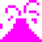 Computerspiel-Monster + Vulkan