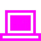 Computerspiel-Monster + Laptop
