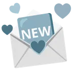 carta de amor + botón NEW