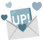 carta de amor + botón UP!