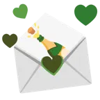 carta de amor + botella descorchada