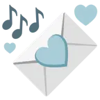 carta de amor + notas musicales