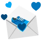 carta de amor + zapatilla deportiva