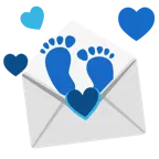 carta de amor + huellas de pies