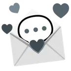 carta de amor + bocadillo de diálogo