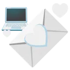 carta de amor + ordenador portátil