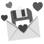 carta de amor + disquete