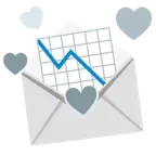 carta de amor + gráfica de evolución descendente