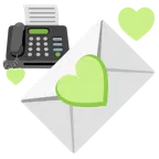 carta de amor + máquina de fax