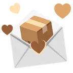 carta de amor + paquete