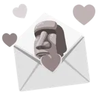 carta de amor + estatua moái