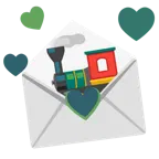 carta de amor + locomotora de vapor