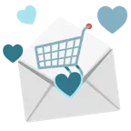 carta de amor + carrito de la compra