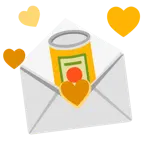 carta de amor + comida enlatada