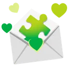 carta de amor + pieza de puzle