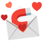 carta de amor + imán