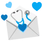 carta de amor + estetoscopio