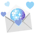 carta de amor + bola de espejos