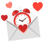 carta de amor + reloj despertador