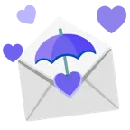 carta de amor + paraguas