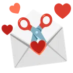 carta de amor + tijeras