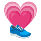 wachsendes Herz + Sportschuh