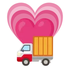 wachsendes Herz + Lieferwagen
