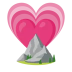 wachsendes Herz + Berg