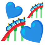 corazones giratorios + montaña rusa